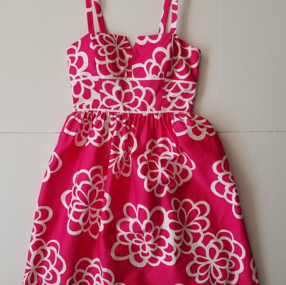 Hot Pink and White Summer Sundress by Madison Leigh - Picture 3 of 10